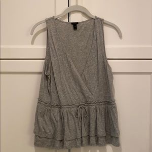 Grey Tank with tie